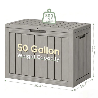31-Gallon Outdoor Storage Box, Waterproof & UV-Resistant