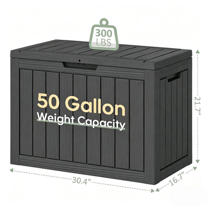 31-Gallon Outdoor Storage Box, Waterproof & UV-Resistant