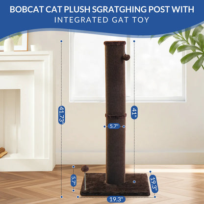 🐈Vertical Sisal Scratcher Sturdy Base with Replaceable Spring Toy