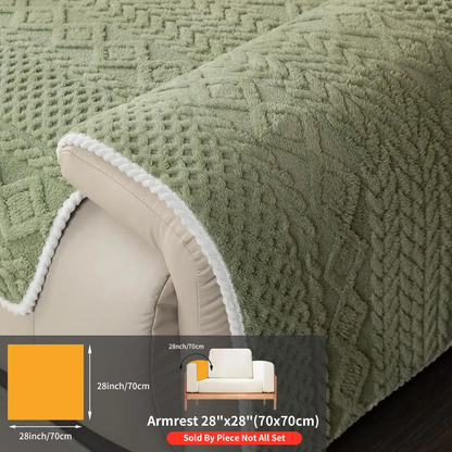 Solid Color Sofa Cover, 1 Count Non-slip Elastic Sofa Slipcover