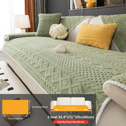 Solid Color Sofa Cover, 1 Count Non-slip Elastic Sofa Slipcover