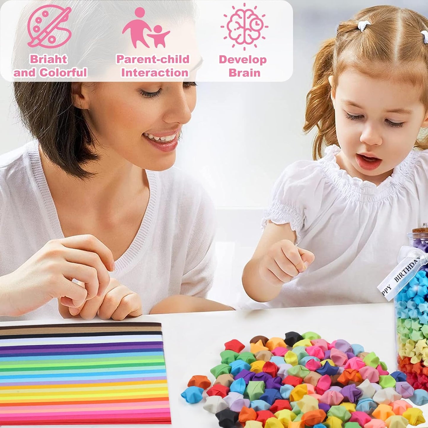 27 Colors Double-Sided Star Paper Strips – Create Colorful Handmade Masterpieces