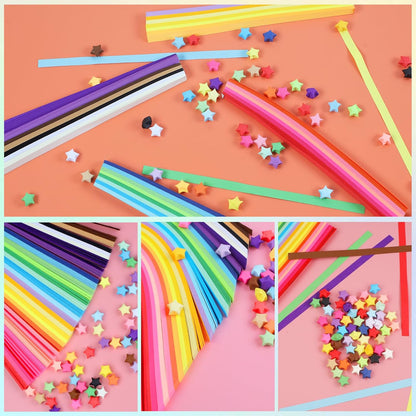 27 Colors Double-Sided Star Paper Strips – Create Colorful Handmade Masterpieces