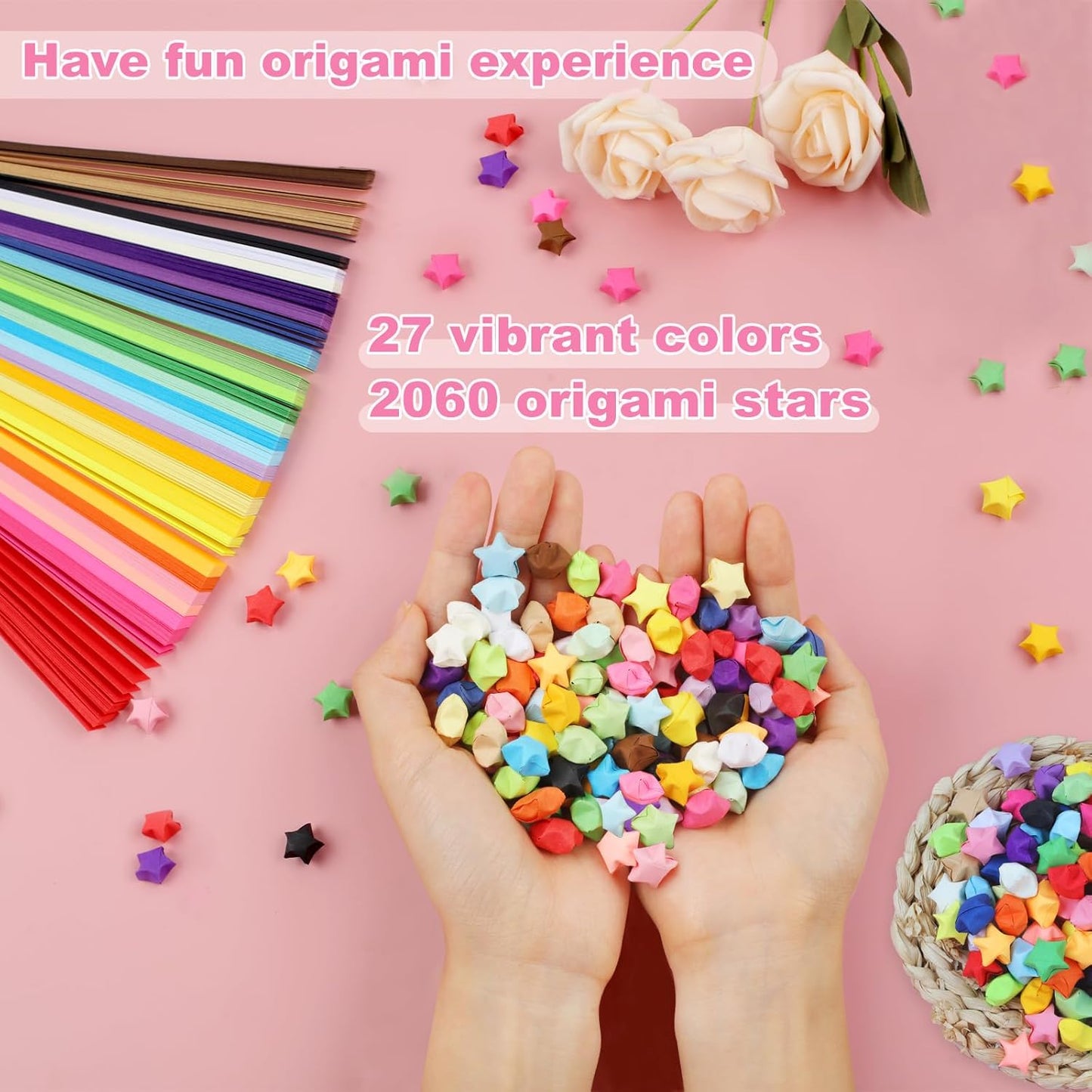 27 Colors Double-Sided Star Paper Strips – Create Colorful Handmade Masterpieces