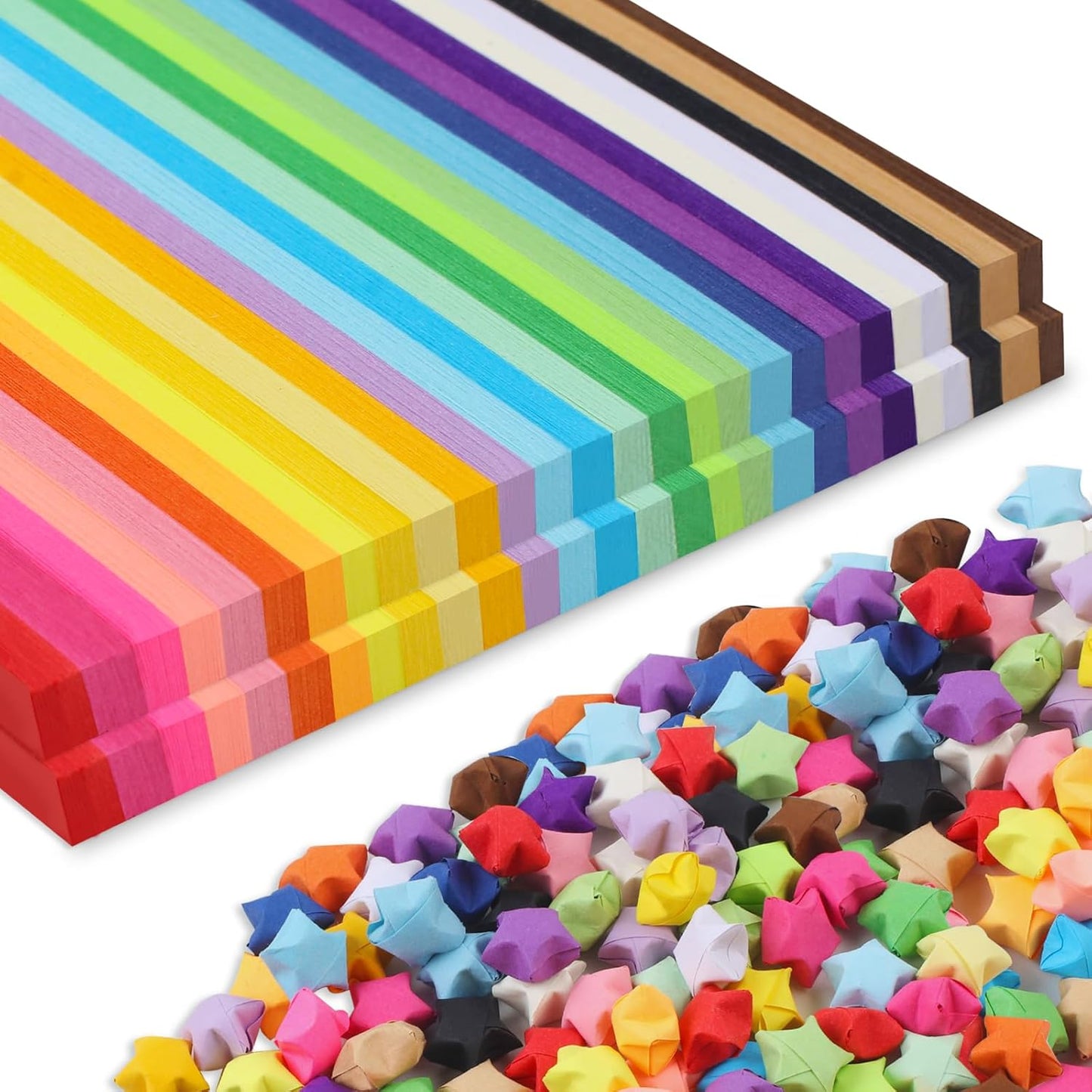 27 Colors Double-Sided Star Paper Strips – Create Colorful Handmade Masterpieces