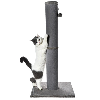 🐈Vertical Sisal Scratcher Sturdy Base with Replaceable Spring Toy