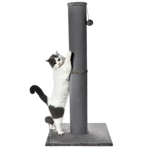 🐈Vertical Sisal Scratcher Sturdy Base with Replaceable Spring Toy