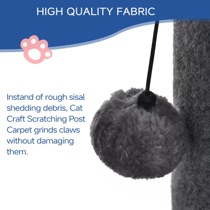 🐈Vertical Sisal Scratcher Sturdy Base with Replaceable Spring Toy