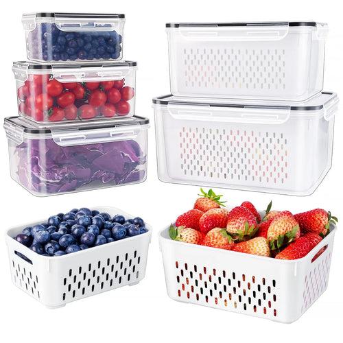 5 Pack Stackable Fridge Storage Containers